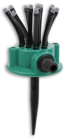 Testa di irrigazione per prato e giardino con rotazione a 360 gradi, irrigatore per prato con ampia area di copertura, testa di irrigazione con più teste automatiche per di