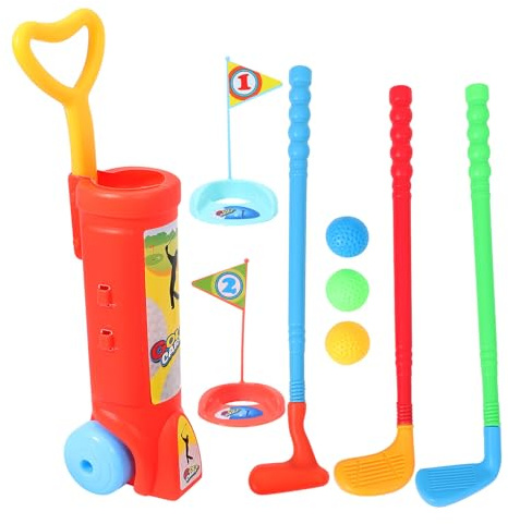 HOODANCOS Juego de Palos de Golf para Niños de Abs, Juguete Deportivo para Desarrollar Músculos y Ligamentos, Adecuado para Exteriores y Césped Color Aleatorio
