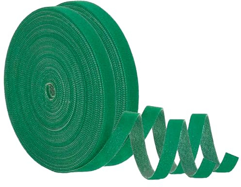 2 Attaches Jardin Plantes 50m 10mm Agrippantes Grimpantes Réutilisable | Résistant intempéries, ruban fleuriste, liens fixation, bande auto, outdoor, robuste, longue tenue, souple, solide
