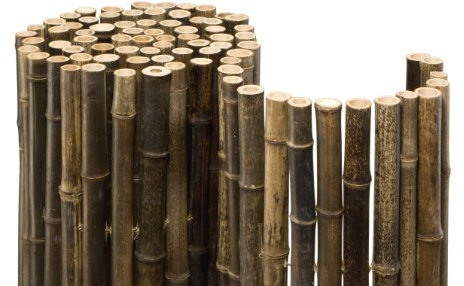 NOOR Bambusmatte Black Edition - Natürlicher Sichtschutz aus schwarzem Bambus für Balkon, Terrasse und Garten - Wetterfeste Sichtschutzmatte für den Zaun - 90 cm x 2,5 m Bambusrohr mit ca. 40 mm ⌀