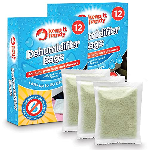 SOL 24pk Dehumidifier Bags - Interior Dehumidifiers Disposable for Home, Wardrobe & Car - Moisture Absorbers with Damp Control & Odor Removal - Compact & Portable - Fits in Small Area