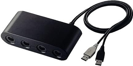 Jerilla Adattatore NGC per Controller GameCube, Convertitore Supporto 4 Controller GC Gamepad Compatibile con Nintendo Wii U/Switch Console/PC