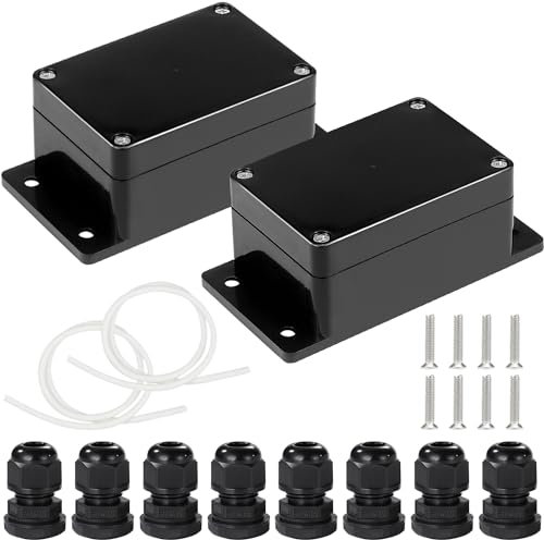 Abzweigdose ip65 Wasserdicht 2 Stück Anschlussdose 100 * 68 * 50mm Abzweigkasten Aufputz Verteilerdose ABS Leergehäuse kunststoff klein für Feuchtraum Elektrische Box