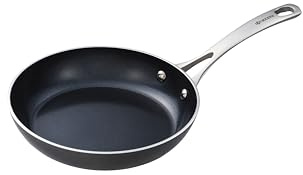 KYOCERA Keramikpanna, stekpanna med keramisk non-stick beläggning, 20 cm, fri från PFAS/PTFE, rostfritt stålhandtag, lämplig för alla typer av spisar, CFP-L08