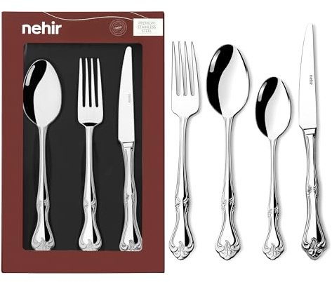 Bestickset i rostfritt stål för 4 personer, 16 st, silver