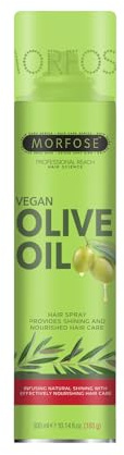 Morfose Spray Coiffant Vegan 400ml – Avec huiles d’olive, d’argan & d’amande – Fixation flexible, anti-frisottis & sans résidus – Pour tous types de cheveux