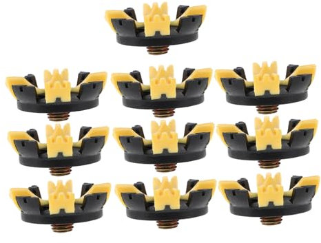 JUMPLAWN 10piezas Clavos De Golf Antideslizantes para Zapatillas De Golf Repuestos De Picos De Diseño De Seis Garras Fácil Instalación El Césped para Práctica Césped
