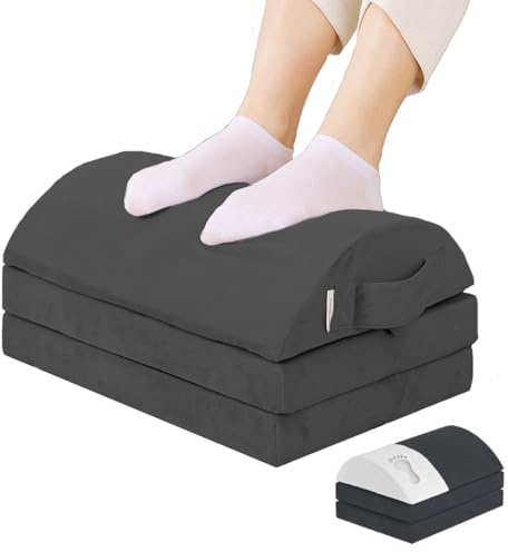 TokSay Triple Foot Rest for Under Desk - Comfortable Foam Foot Stool for Office, Home, Working and Gaming