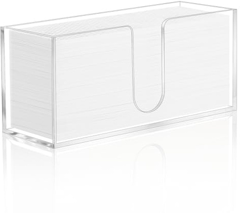 1PACK Paper Towel Holder, Countertop Paper Towel Dispenser Bathroom Paper Hand Towels Dispensers Clear Acrylic Napkin Holder Suitable for Z-fold, C-fold or MultiFold Trifold for Bathroom Kitchen
