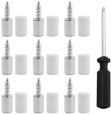80 supporti per scaffali, reggipiano per mobili, reggi mensola armadio, viti autofilettanti, in acciaio inox, con protezione in gomma, con 1 cacciavite Phillips, per armadi, librerie