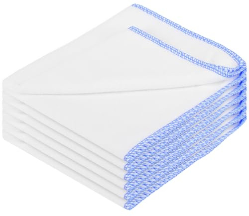 AOOSU Chiffons de Nettoyage en Microfibre, 6 Torchons Lavette Microfibre Chiffons à Poussière et de Cuisine pour Maison, Cuisine, Voiture, Cenêtres e Vitre 30 x 30cm