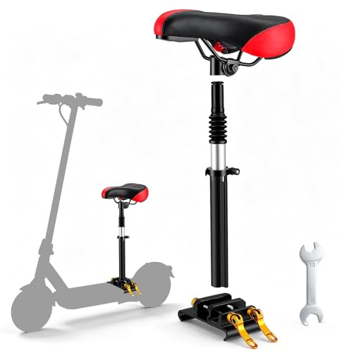 Electric Scooter Seat Accessory for Xiaomi M365/M365 Pro - Convert Your E-Scooter into a Scooter with Seat, Height Adjustable 45-65cm Adult Saddle | E Scooter Accessories Replacement