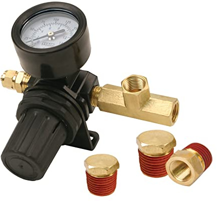 Viair Inline Air Pressure Regulator, 0-200 psi, Black, 90150