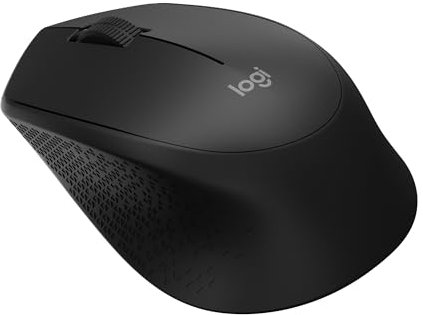 Logitech M280 Kabellose Maus, 2,4 GHz mit USB-Nano-Empfänger, 1000 DPI Optical Tracking, 3 Tasten, 18 Monate Batterielaufzeit, Kompatibel mit PC, Mac, Laptop, Chromebook - Schwarz