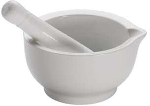 Maxwell & Williams AA1671 Mörser mit Stößel 12 cm – Porzellan 2 tlg Weiß glatt, 360 ml Füllvolumen, Kitchen, Geschenkbox