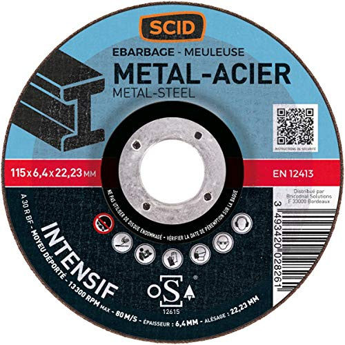 Disque à ébarber usage intensif SCID - Métaux - Diamètre 125 mm