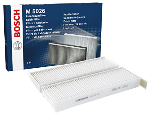 Bosch Filtro Abitacolo Standard M5026, Filtro di Ricambio - Filtra polline e polveri per un'aria più pulita all'interno del veicolo - 2 Filtri