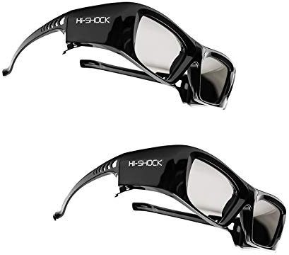 2X Hi-Shock BT Pro Black Diamond aktive 3D Brille kompatibel mit Sony, Samsung, Panasonic 3D TV | komp. mit SSG-3570CR, TDG-BT500A, TY-ER3D5ME 120 Hz - akku