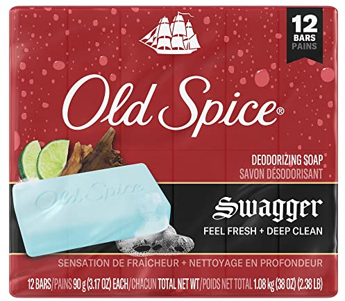 Old Spice Men's Bar Soap Swagger, 3.17oz (12 Bars Total)