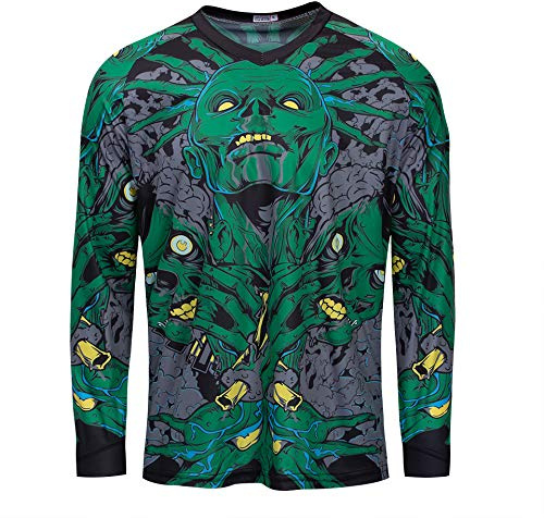 HimyBB Maillot de Cyclisme pour Hommes MX Motocross Maillots de Moto Cross VTT Manches Longues pour Descente Course Équitation, L