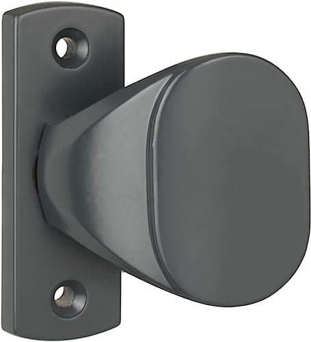 Gamar Türknauf Anthrazit 65 mm - Aluminium Türknopf – Ergonomisch Türgriff Gartentor – Türklinken Knauf - Türdrücker Gartentor - Türklinke für Gartentür – Knopfdrücker - Türknöpf