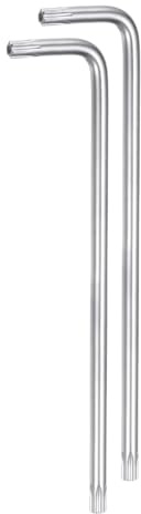 QUARKZMAN 2 Stück T27 Tamper Proof Torx-Schlüssel Sternschlüssel mit langem Arm L-förmig 6-Punkt-Schlüssel Chrom-Vanadium-Stahl Handwerkzeug für Automobil- / Heimreparaturen