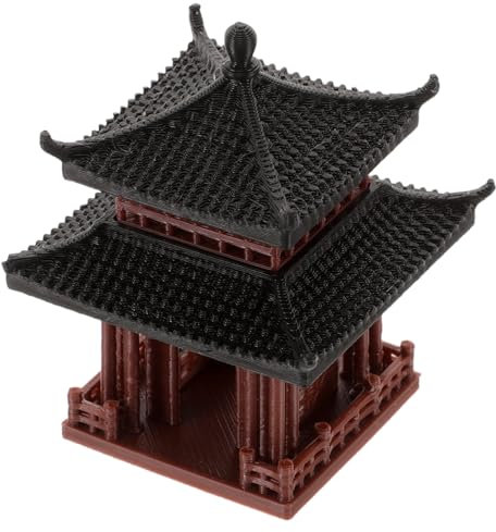 TOYANDONA Mini Pavillon Chinois Ornement De Jardin Bonsaï Statue pour Décoration Extérieure Décoration Feng Shui Accessoire De Jardin