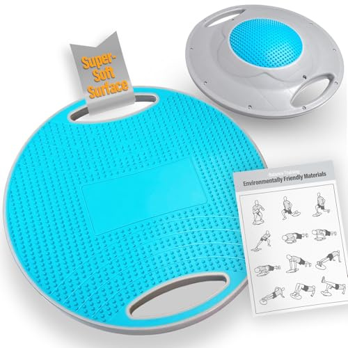 BOLUDON Upgraded Wobble Balance Board for Physical Therapy, Standing Desk & Gym 16 1/3 | Core Trainer with Non-slip Surface | Stability Board for Workout Balance Training | Slackboard | Wobble Board