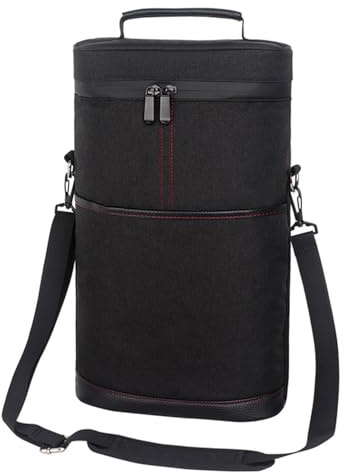 Sac isotherme pour vin - sac à bouteilles de vin isolé en tissu Oxford, refroidisseur de voyage portable pour fêtes, restaurants et événements en plein air | baril isolant avec paquet de glace