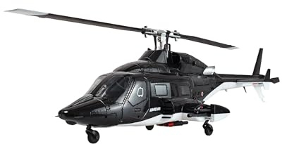Amewi Bell 222 Airwolf Pro GPS Helikopter 8-Kanal 3D/6G RTF ferngesteuert RC, Schwarz