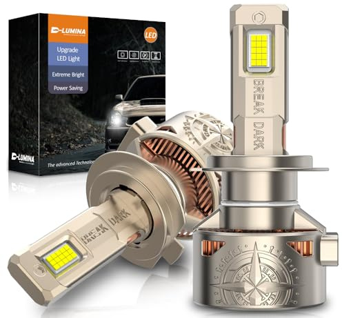 D-Lumina Lampadina H7 LED Canbus 150W 28000LM,Chip CPS 6500K 600% Brillante,Tipo Universale Con Lenticolari Che Senza Lenticolari,Tubo di Rame Spesso+Raffreddamento a Ventola,Lampade Led H7,2 Pezzi