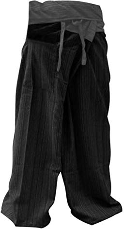 MEMITR Kittiya Pantaloni da Yoga Thai Fisherman a 2 Toni, Taglia Unica, in Cotone e Cotone