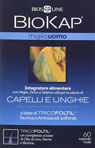 Bios Line 66375 Biokap Miglio Uomo Tricofoltil, 60 Capsule