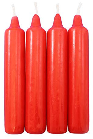 OLShop AG 5er Pack Adventskerzen rot ca. 18 x 105 mm (5 x 4 Stück) Weihnachtskerzen, Christbaumkerzen, Pyramidenkerzen, Baumkerzen, Kerzen