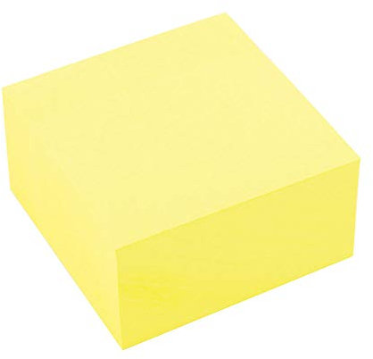 D.RECT Haftnotizen 76x76 mm – 400 Blatt Gelb – Super Sticky Notes – Selbstklebende Notizzettel für Büro, Schule und Zuhause – Wiederverwendbare Haftnotizzettel Würfel