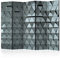 murando - Paravent Raumteiler Innen 3D Effekt Abstrakt 225x172 cm 5-teilig Einseitig Raumtrenner Trennwand Holz Sichtschutz Spanische Wand Raum Abtrennung geometrisch blau Dreiecke f-A-0478-z-c