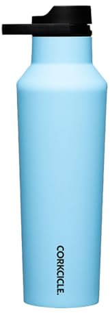 Corkcicle Sport Canteen Isolierbecher, Santorini, 590 ml, wiederverwendbare Wasserflasche hält Getränke 25 Stunden kalt und 12 Stunden heiß, Becherhalterfreundlicher Becher mit Schraubverschluss