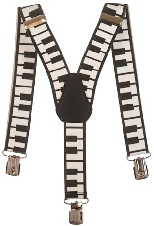 Olata Tirantes de Tela Elastizada Infantiles Unisex En Forma De Y Con Varios Diseños de 1-5 Años. Teclas del Piano