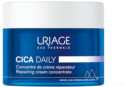 Uriage Cica-Daily Repairing Cream Concentrate with Centella Asiatica, Hyaluronic Acid & Vitamin B5 - Repairs & Hydrates in 1 Application - Fragrance-free - 96% Natural Origin (Pack of 1, 50 ml)