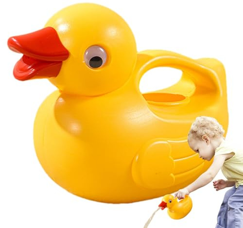 Kids Duck Watering Can | Outdoor Yellow Duck Watering Can | Cartoon Yellow Duck Pots | Features a Long Spout for Precision Watering and Made from Eco Friendly Material