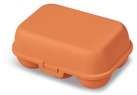 Koziol Eggs to GO Eierbox 10 Eier, Aufbewahrungsbox mit Clipverschluss, Eierbehälter für Kühlschrank, Eierkarton aus Kunststoff, Eieraufbewahrungsbox, Eierdose (Strong Coral, 6 Eier)