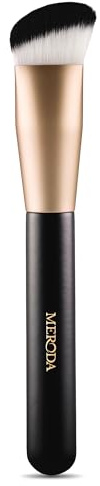 MERODA® Beautybrush - Pennello per trucco essenziale, forma angolata, pennello per fondotinta e correttore, strumento per contouring per una finitura impeccabile, vegano e cruelty free, pennelli con