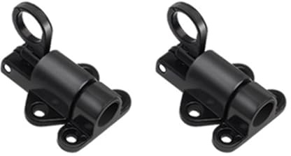 2-pack automatiska dörrbultar, aluminiumlegering, fjäderstiftsspärr för fönster, grind, skåp, trädörr, skåp (svart)