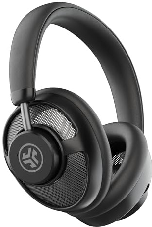 JLab JBuds Open Ear Wireless Headphones - Over Ear Bluetooth Open Back Headphones, 24+ H Playtime Earphones, Dual Drivers, Breathable Fit & Custom Sound - Feel Every Beat, Hear Every Moment, Black