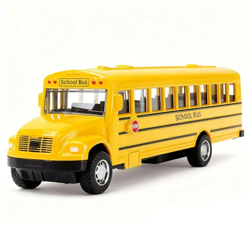 SWZY School Bus Toys, Yellow Mini Toy Buses,1:16 Alloy Puck Back School Bus for Kids,Metal Vehicles Toy,Model Cars Metal Vehicles for Kids Girls Boys Party Birthday Gift