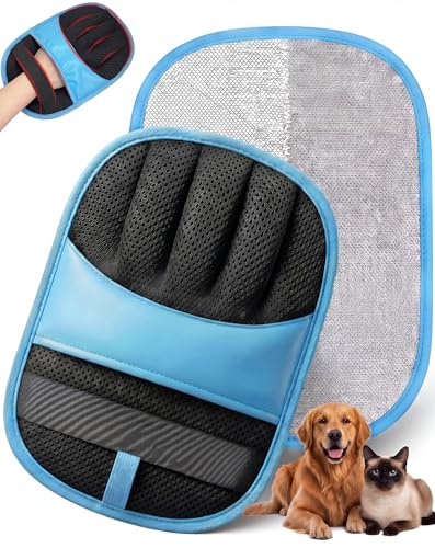 JTENGYAO Pet Hair Removal Glove Magic Brush Electrostatic Grooming Glove for Dog and Cat