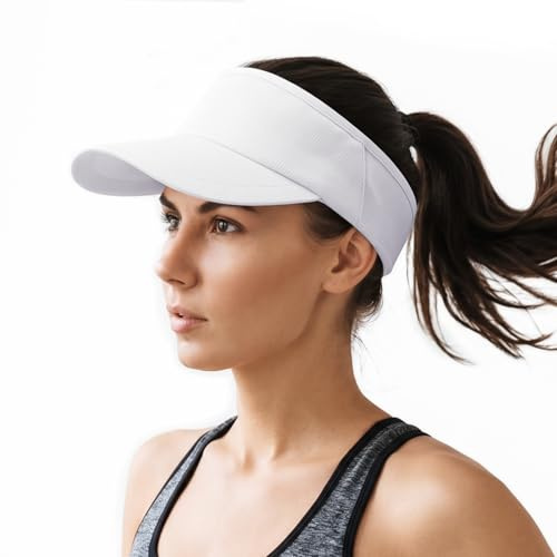 DRESHOW Sport Solskyddshatt för Damer och Herrar Baseballkeps med Öppen Topp Elastisk Andningsbar UV-skydd Sommarhatt för Löpning Golf Tennis och Vandring