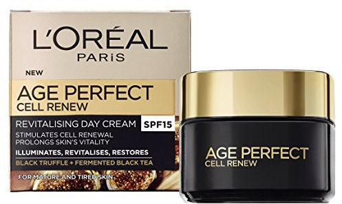 Skin Expert L'Oreal Paris Age Perfect Cell Renew Revitalising Day Cream SPF 15 for Mature Skin 50 ml, (Pack of 1)