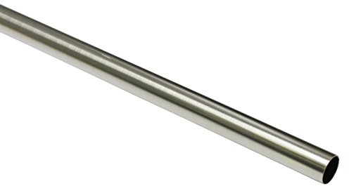 Gardinia Asta per Tenda, Tubo in Metallo, Serie Chicago, Diametro 20 mm, Lunghezza 160 cm, Effetto Acciaio Inox