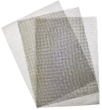 The Mesh Company Rodent Wire Mesh Sheet Anti Rodent Mesh Stainless Steel Woven Mouse Mesh | A5 (150 x 210mm) x 3 Pack